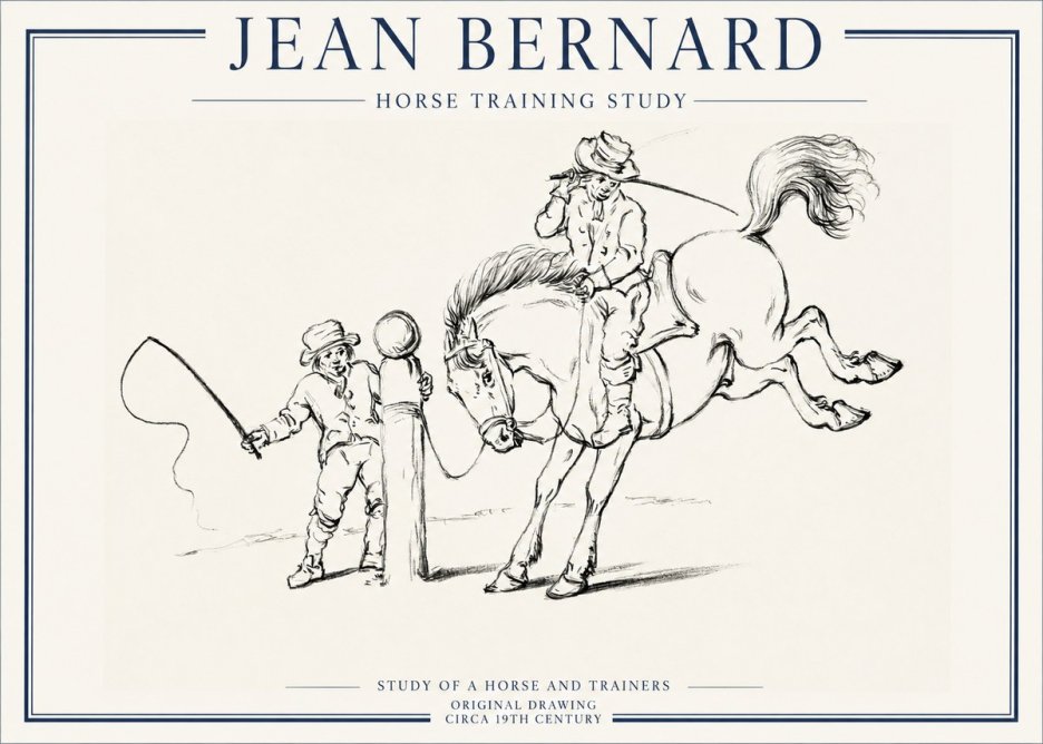Jean Bernard Horse Training Study No1 - Póster