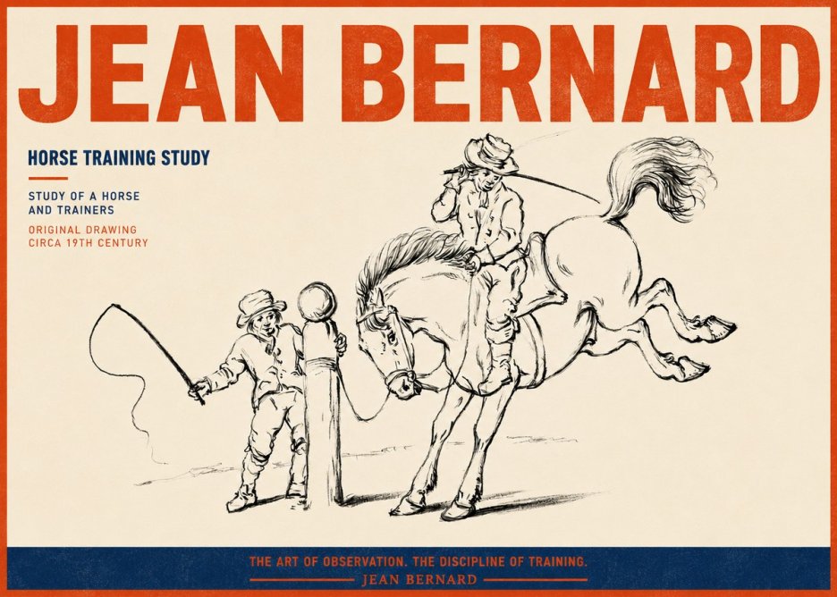 Jean Bernard Horse Training Study No2 - Póster