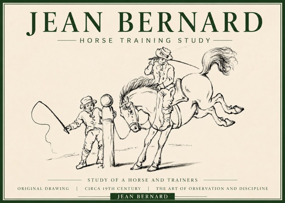 Jean Bernard Horse Training Study No3 - Póster
