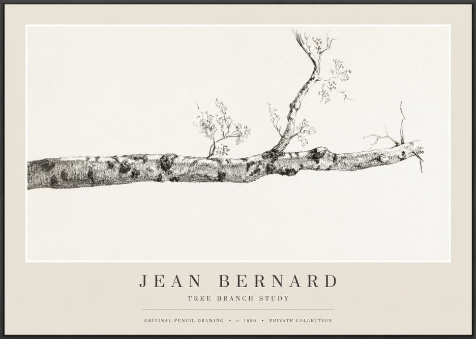 Jean Bernard Tree Branch Study No1 - Póster