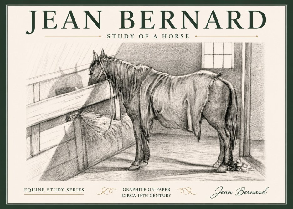 Jean Bernard Study of a Horse XIII No5 - Póster