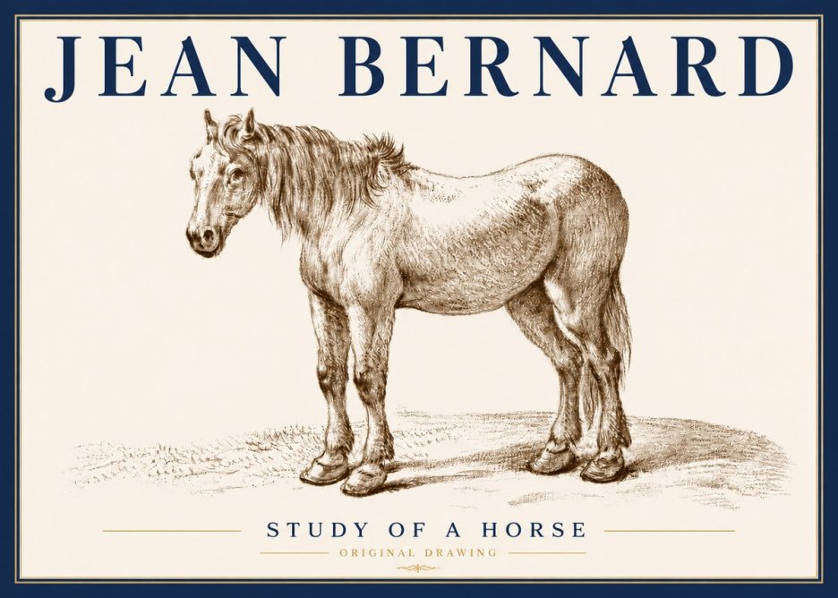Jean Bernard Study of a Horse XIV No6 - Póster