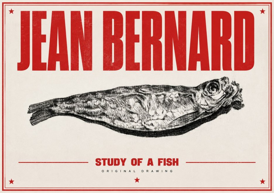 Jean Bernard Study of a Fish V No3 - Póster