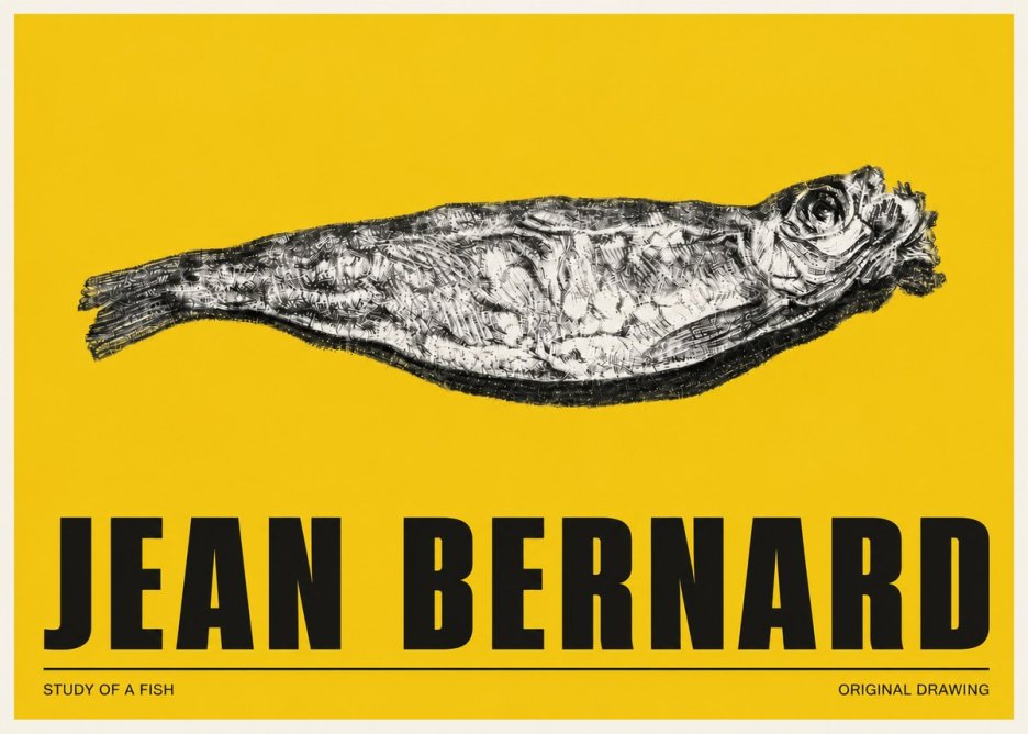 Jean Bernard Study of a Fish V No4 - Póster