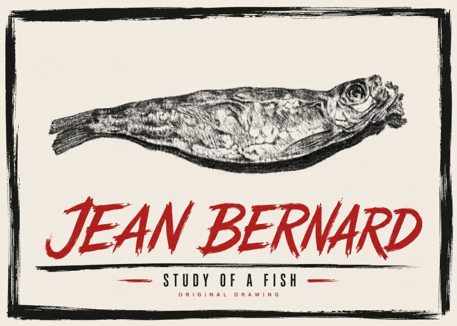 Jean Bernard Study of a Fish V No6 - Póster