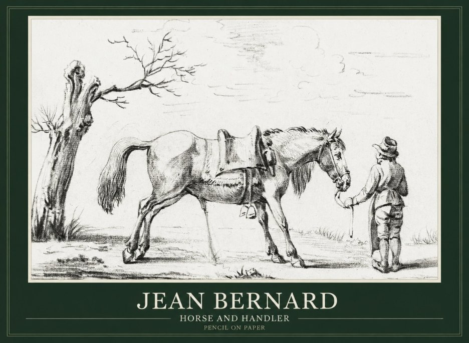 Jean Bernard Horse and Handler No1 - Póster
