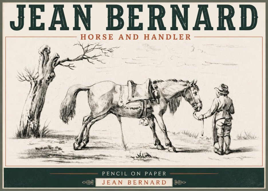 Jean Bernard Horse and Handler No6 - Póster