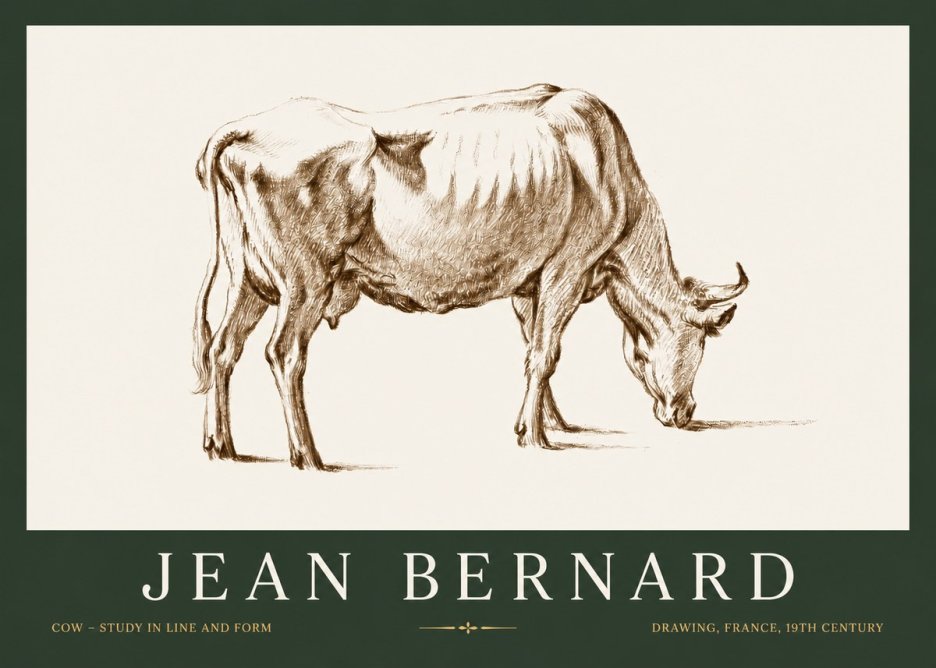 Jean Bernard Cow II No3 - Póster