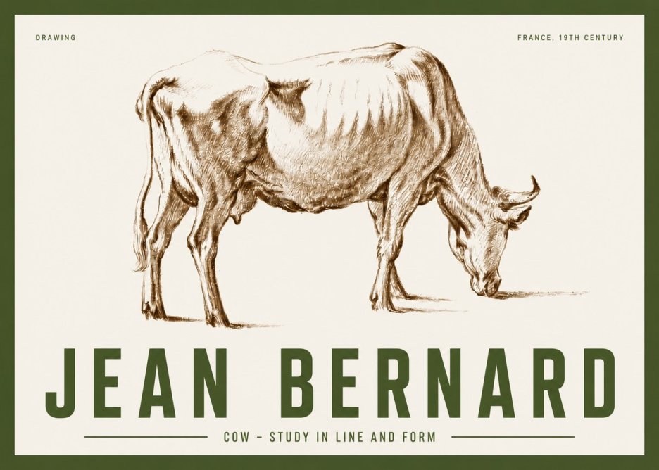 Jean Bernard Cow II No5 - Póster