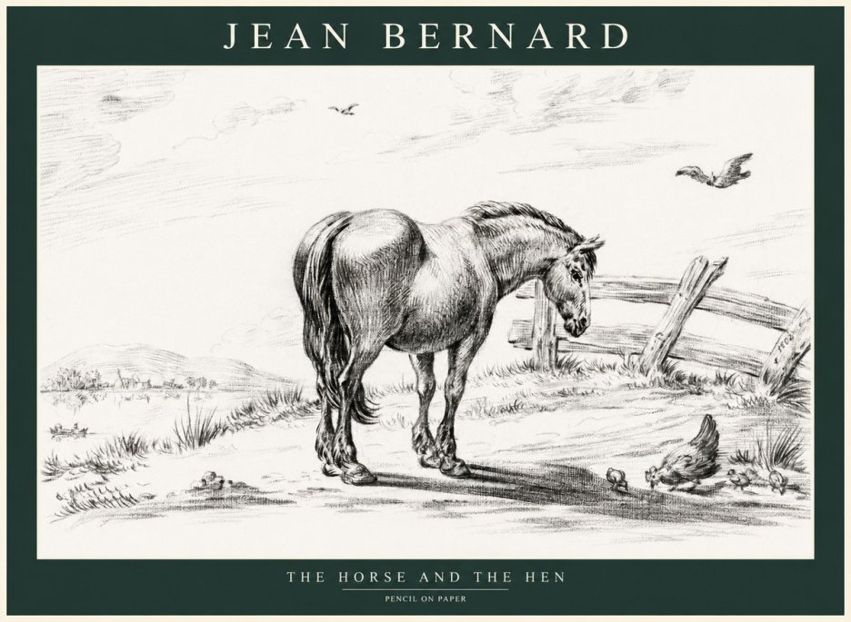 Jean Bernard Horse at the Fence No2 - Póster