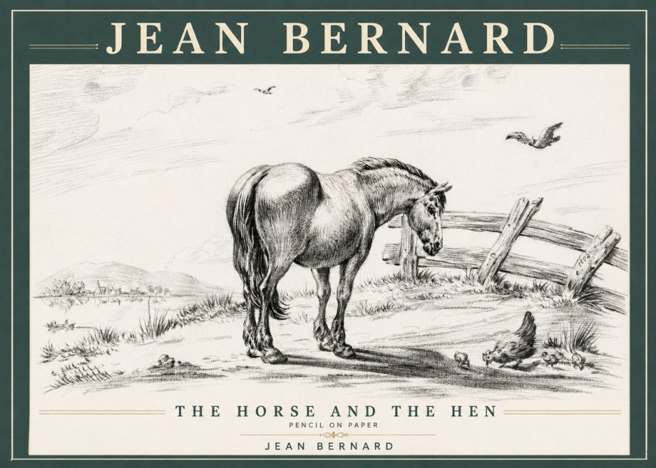 Jean Bernard Horse at the Fence No4 - Póster