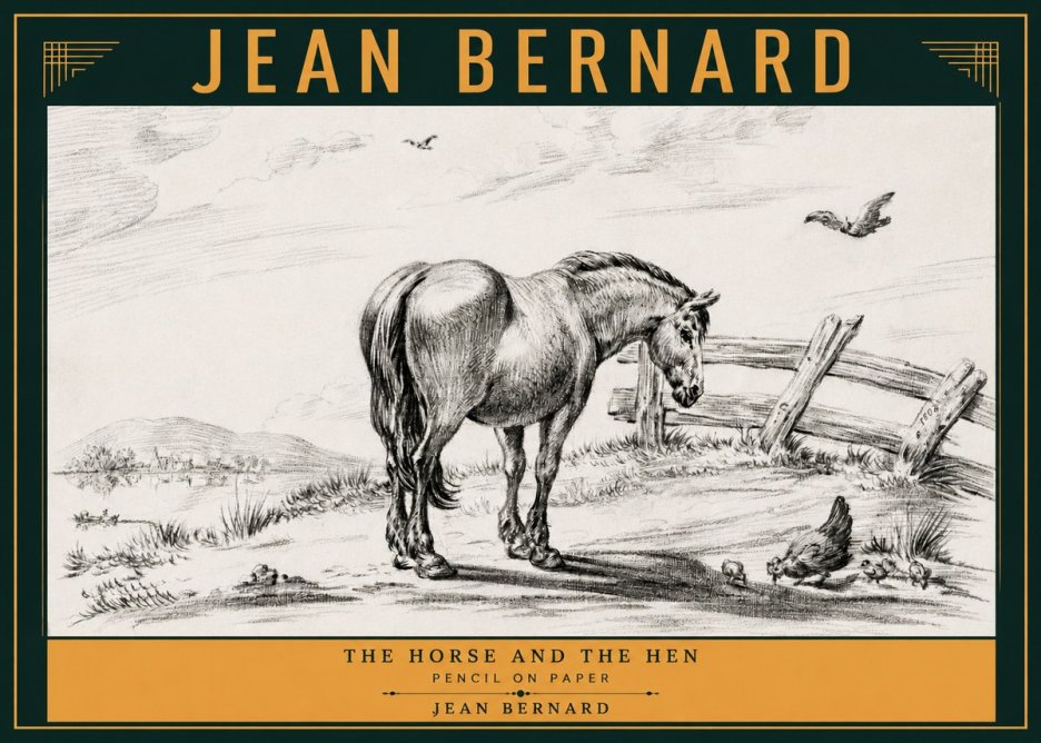 Jean Bernard Horse at the Fence No5 - Póster