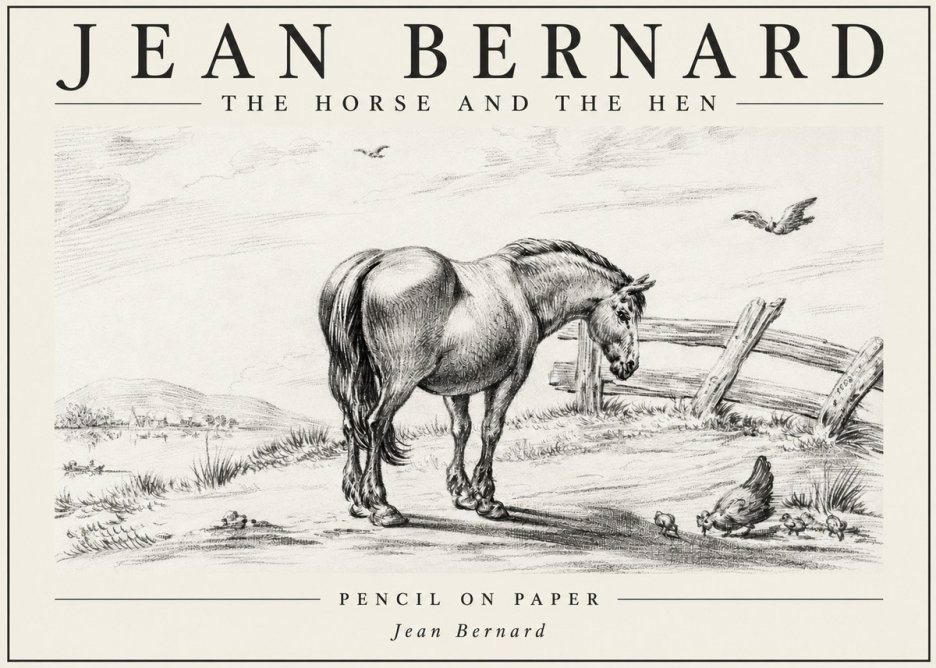 Jean Bernard Horse at the Fence No6 - Póster