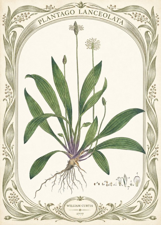 William Curtis Plantago Lanceolata III No5 - Póster