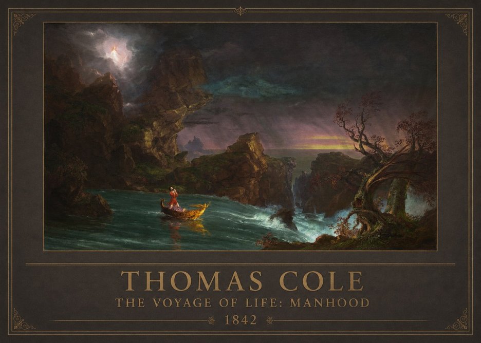 Thomas Cole The Voyage of Life: Manhood II No1 - Póster