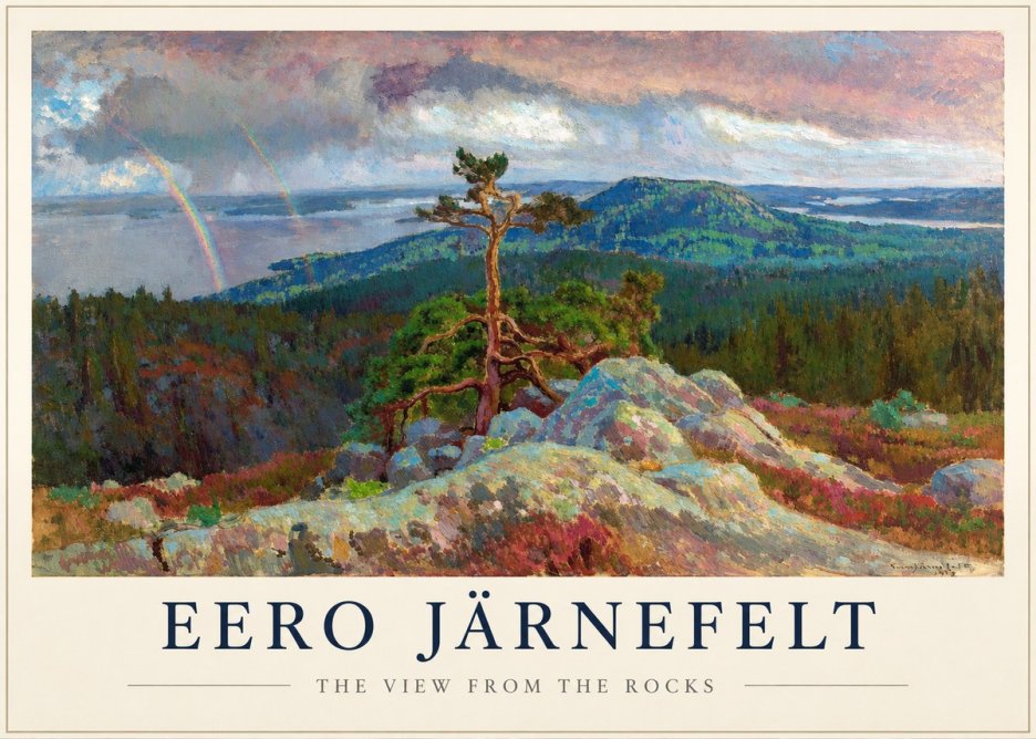 Eero Järnefelt Landscape with Rainbow, 1915 No3 - Póster