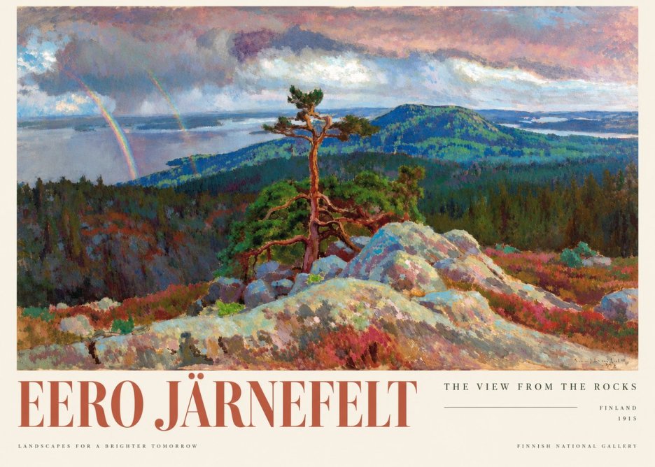 Eero Järnefelt Landscape with Rainbow, 1915 No5 - Póster