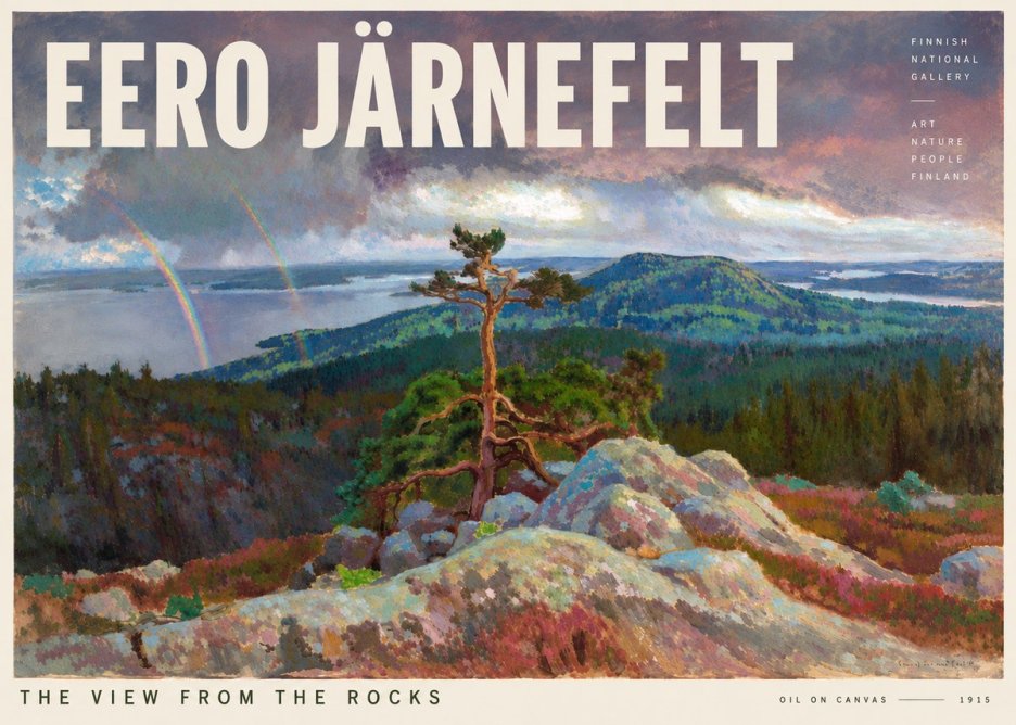 Eero Järnefelt Landscape with Rainbow, 1915 No6 - Póster