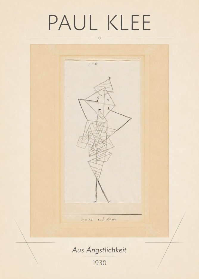 Paul Klee Aus Ängstlichkeit No1 - Póster