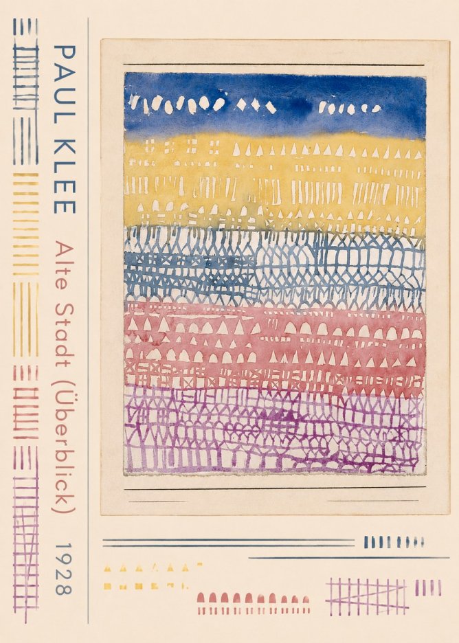 Paul Klee Alte Stadt (Überblick) No2 - Póster