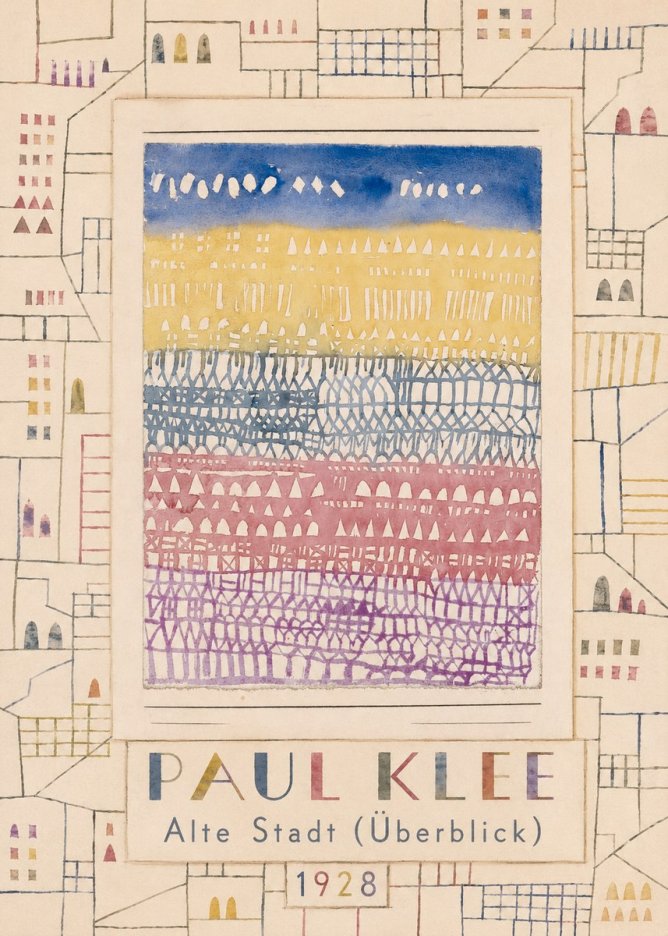 Paul Klee Alte Stadt (Überblick) No4 - Póster