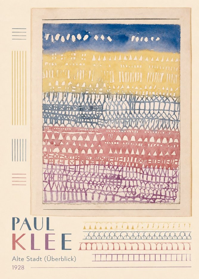 Paul Klee Alte Stadt (Überblick) No5 - Póster