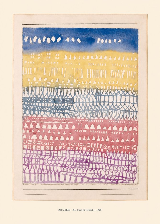 Paul Klee Alte Stadt (Überblick) No6 - Póster