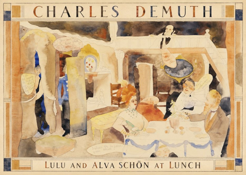 Charles Demuth Lulu and Alva Schön at Lunch No1 - Póster