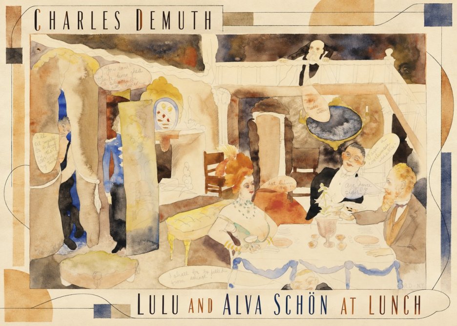 Charles Demuth Lulu and Alva Schön at Lunch No3 - Póster
