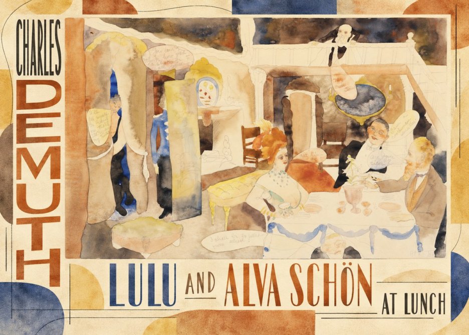 Charles Demuth Lulu and Alva Schön at Lunch No5 - Póster