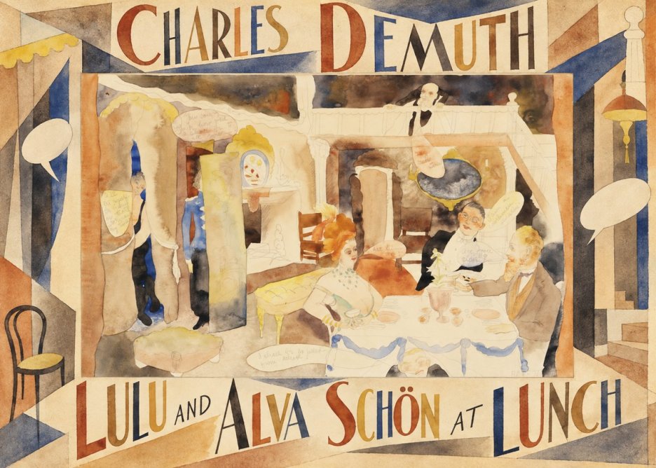 Charles Demuth Lulu and Alva Schön at Lunch No6 - Póster