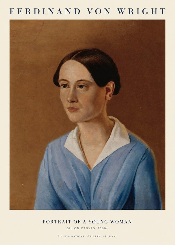 Ferdinand von Wright Portrait of a Young Woman No1 - Póster