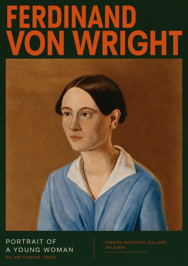 Ferdinand von Wright Portrait of a Young Woman No3 - Póster