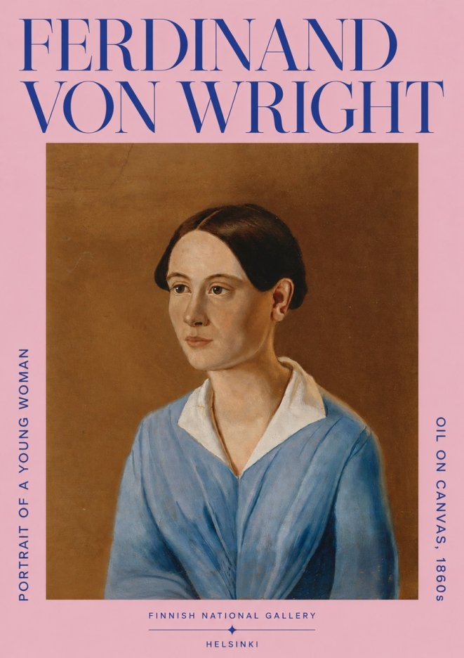 Ferdinand von Wright Portrait of a Young Woman No4 - Póster