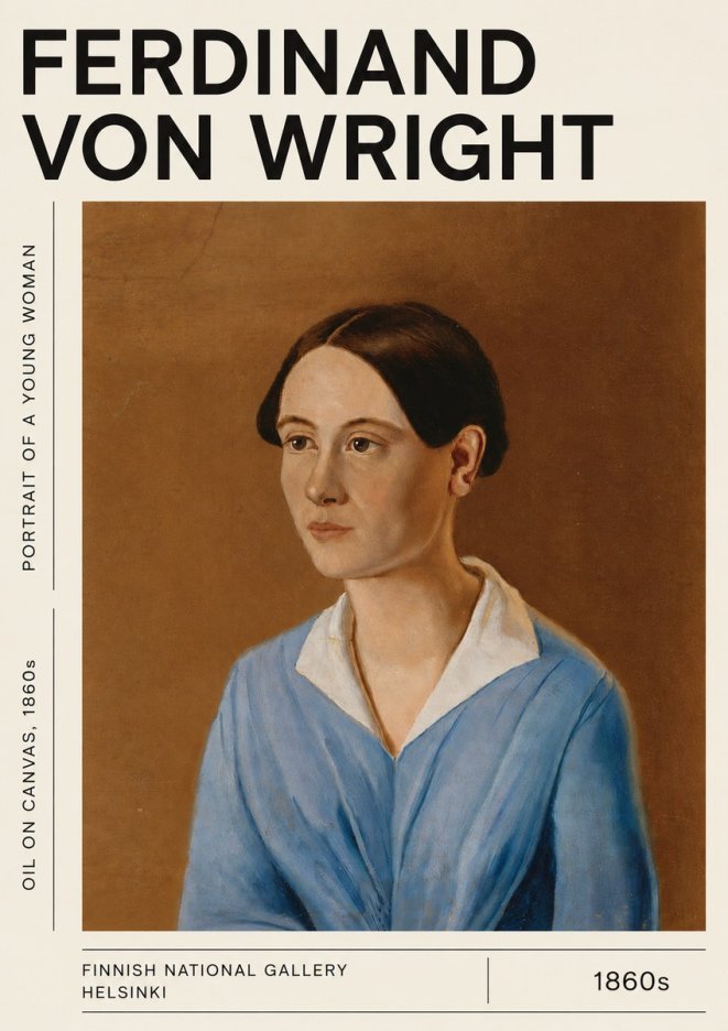 Ferdinand von Wright Portrait of a Young Woman No5 - Póster