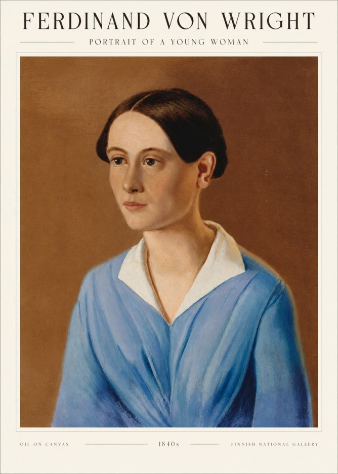 Ferdinand von Wright Portrait of a Young Woman No6 - Póster