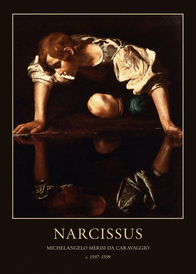 Michelangelo Merisi da Caravaggio Narcissus I No3 - Póster