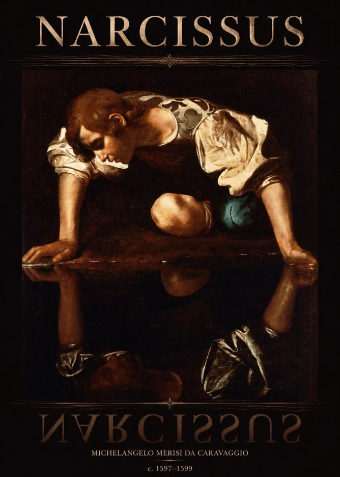 Michelangelo Merisi da Caravaggio Narcissus I No5 - Póster