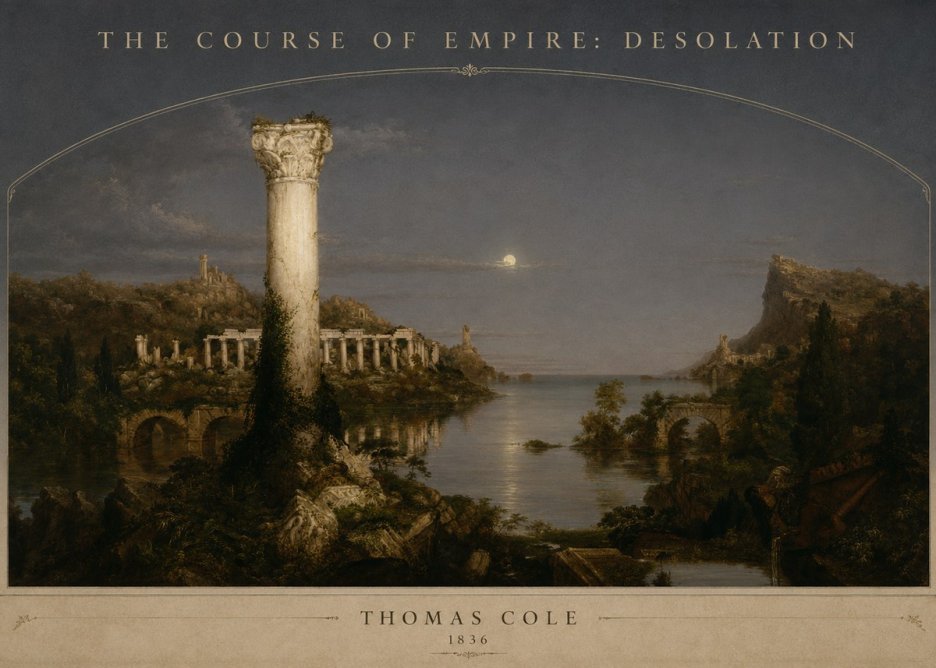 Thomas Cole The Course of Empire: Desolation No3 - Póster