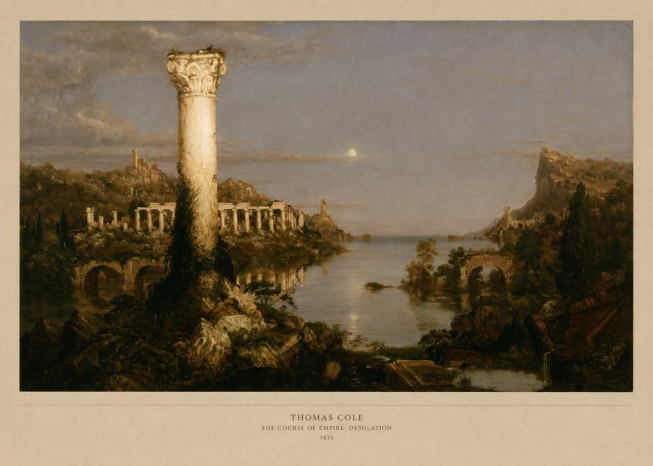 Thomas Cole The Course of Empire: Desolation No5 - Póster