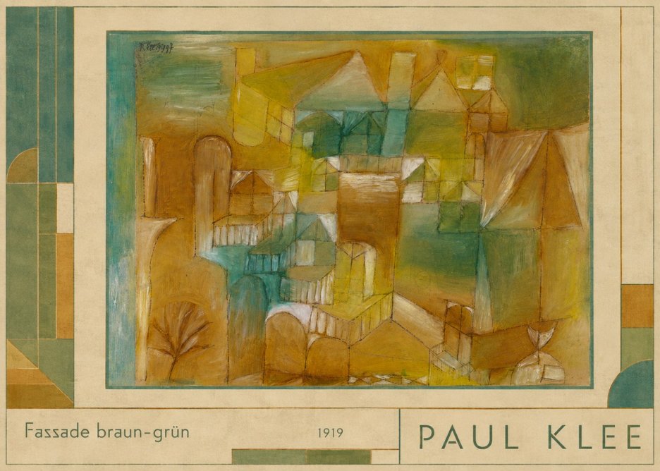 Paul Klee Fassade Braun-grün No1 - Póster