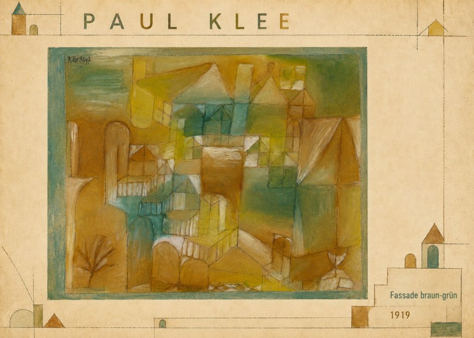 Paul Klee Fassade Braun-grün No3 - Póster