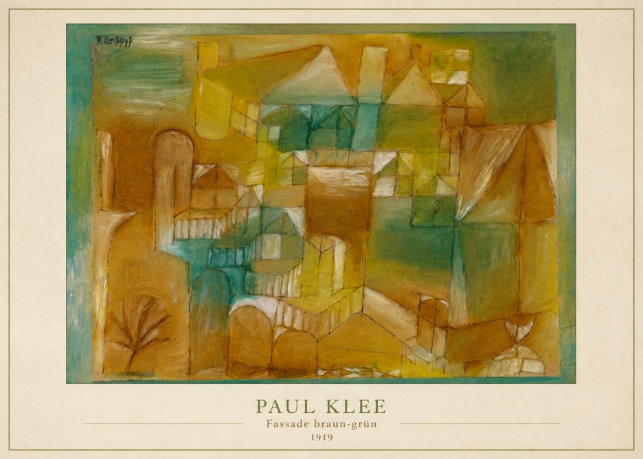 Paul Klee Fassade Braun-grün No4 - Póster