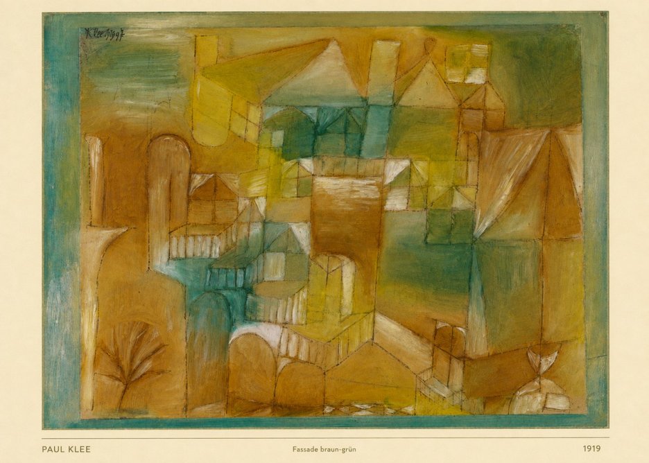 Paul Klee Fassade Braun-grün No5 - Póster