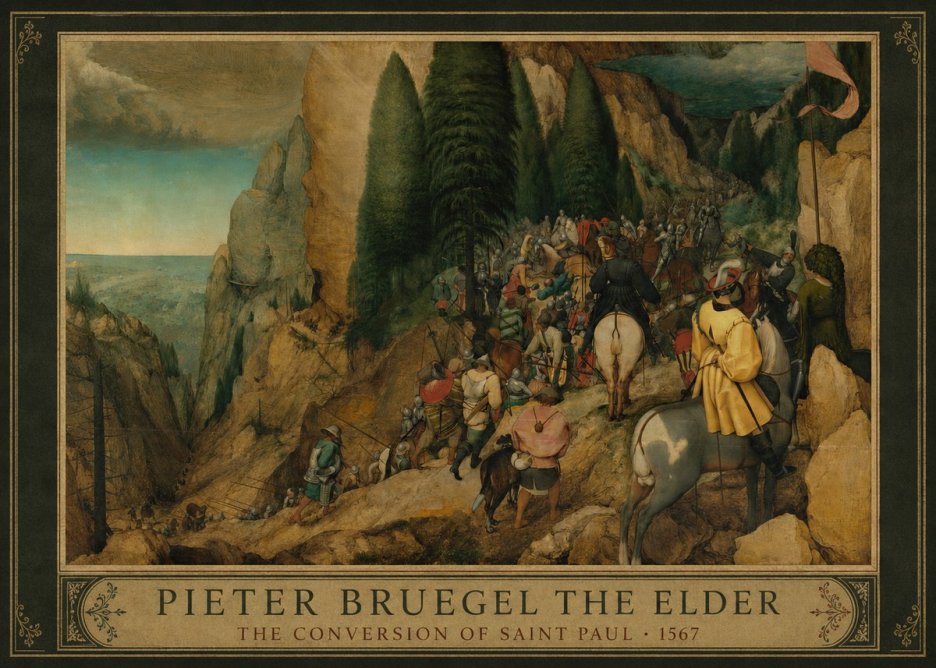 Pieter Bruegel The Conversion of Saint Paul I No1 - Póster