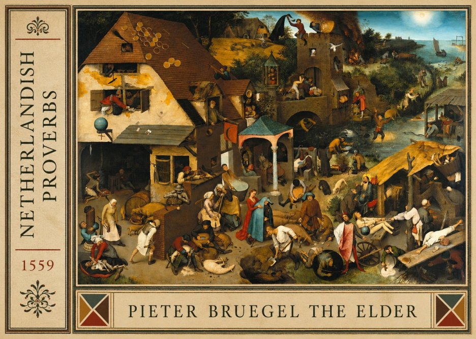 Pieter Bruegel The Netherlandish Proverbs I No4 - Póster