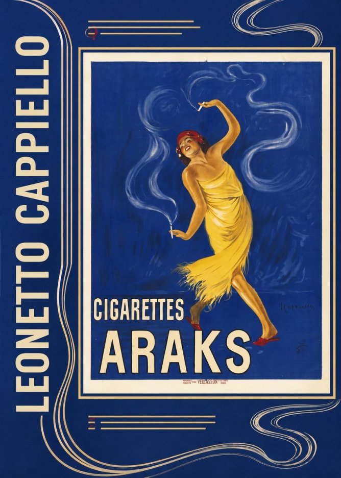 Leonetto Cappiello Cigarettes Araks No2 - Póster