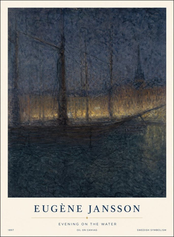 Eugène Jansson Evening on the Water No1 - Póster
