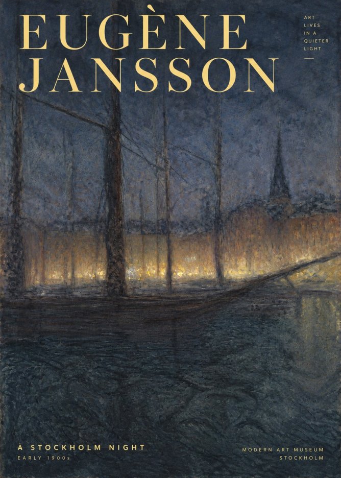 Eugène Jansson Evening on the Water No3 - Póster