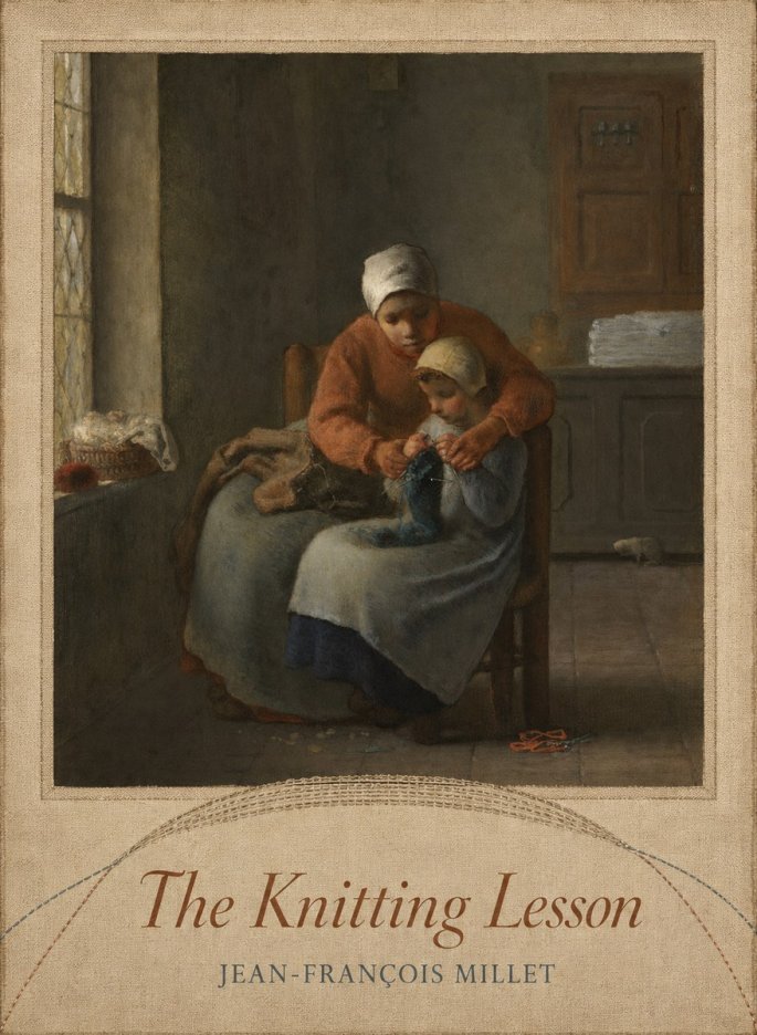 Jean-François Millet The Knitting Lesson II No3 - Póster